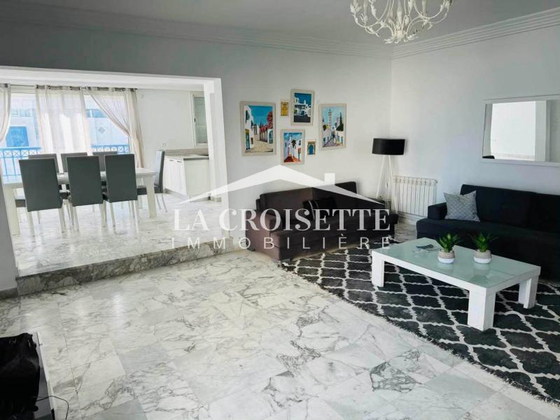 Duplex semi-meublé S+3 vue sur mer à Gammarth
